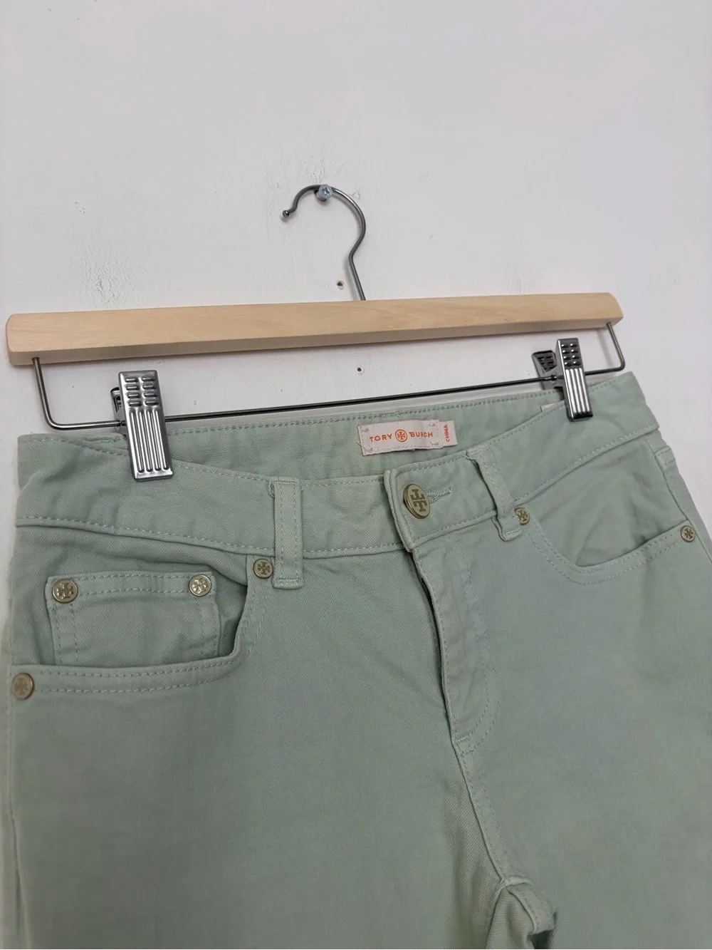 Tory Burch Women’s Mint Green Skinny Jeans